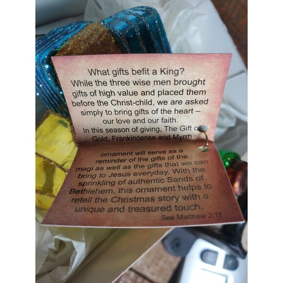 Sands of Bethlehem Religious Glass Ornaments -Set Of 4- Made with Holy Land Sand - Picture 14 of 16